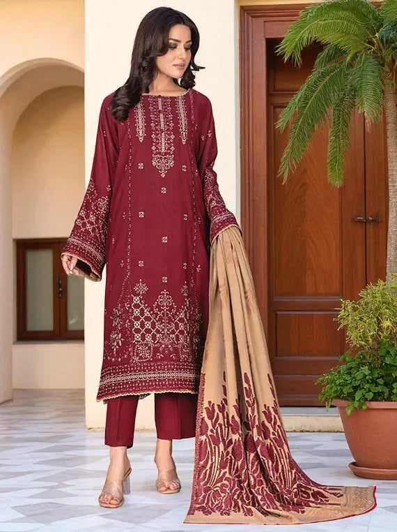 Anchal Embridered Zari Peach Collection 2025 By Wania (D-06)