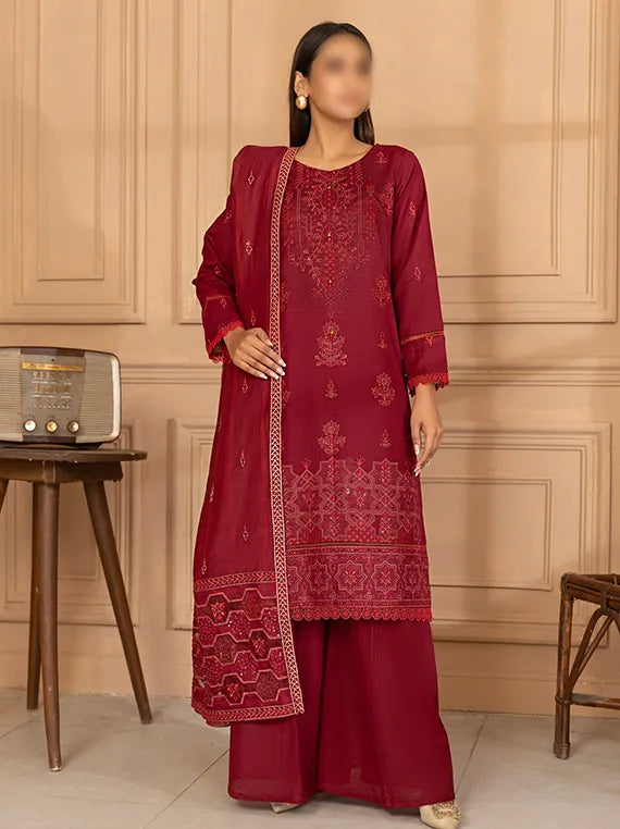 Anchal Embroidered Karandi Collection 2025 Vol-02 by Fantak (D-01)