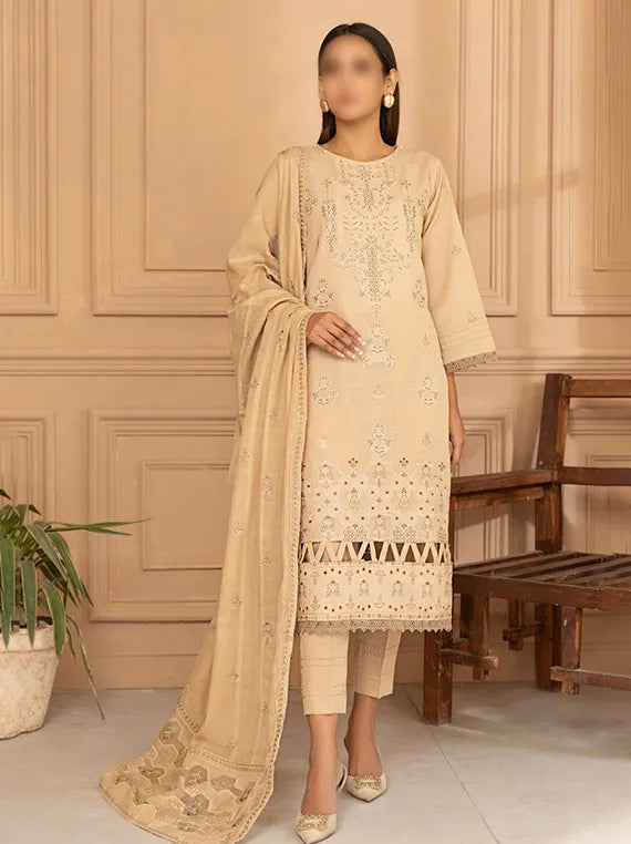 Anchal Embroidered Karandi Collection 2025 Vol-02 by Fantak (D-06)