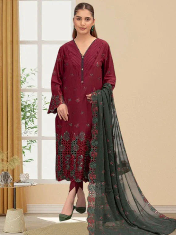 Anmol By Wania Embroidered Lawn Collection 2026 Vol-01 (D-01)