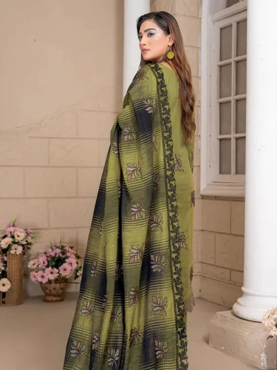 Anmol Dyed Yarn Winter Slub EMB Collection 2025 by Riaz Arts (D-03)