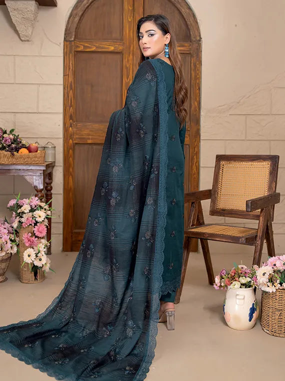 Anmol Dyed Yarn Winter Slub EMB Collection 2025 by Riaz Arts (D-04)