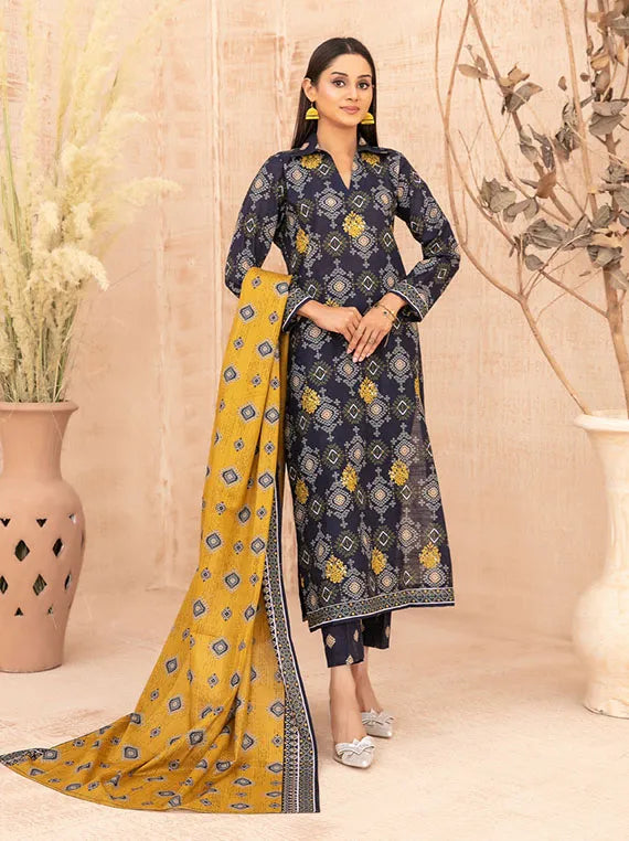 Areeka Boti Embroidered Rotary Printed Khaddar Collection 2025 By Tawakkal Fabric (D-5295)