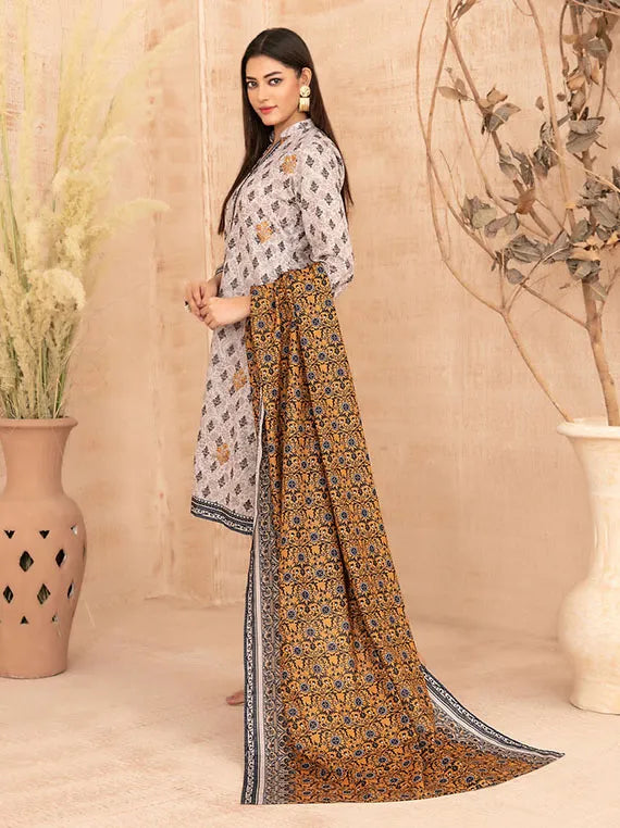 Areeka Boti Embroidered Rotary Printed Khaddar Collection 2025 By Tawakkal Fabric (D-5297)