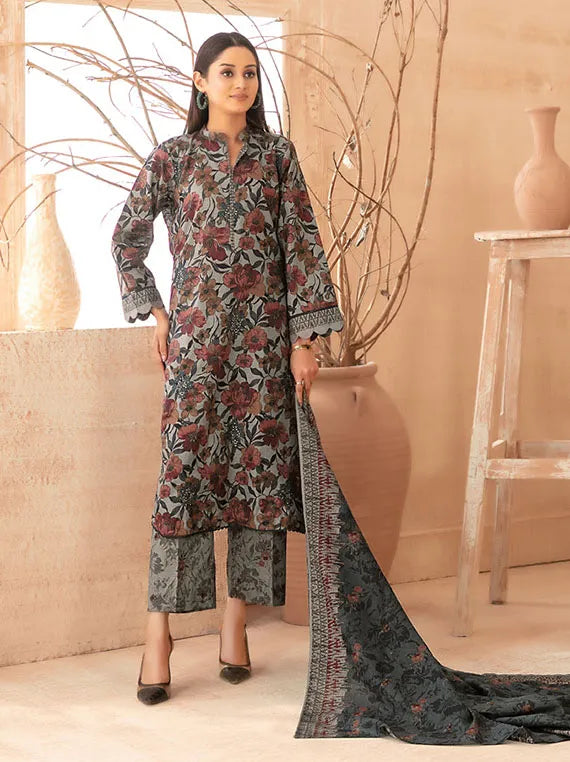 Areeka Boti Embroidered Rotary Printed Khaddar Collection 2025 By Tawakkal Fabric (D-5299)