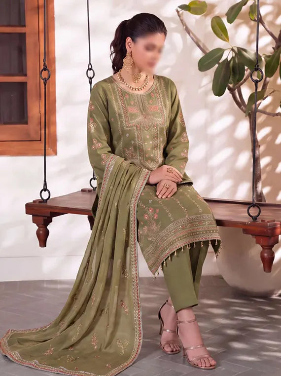 Artistic by Fantak Viscose Embroidered Unstitched Collection'26 V-520 (D-02)