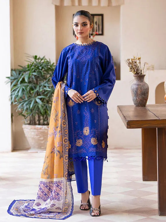 Arty 3PC Embroidered Lawn Collection 2025 by Sitara Textile (D-04)