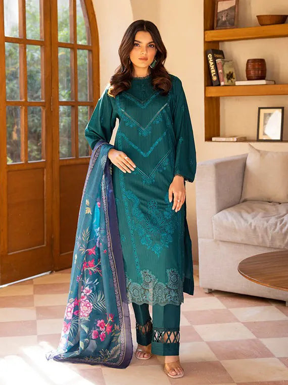 Arty 3PC Embroidered Lawn Collection 2025 by Sitara Textile (D-06)