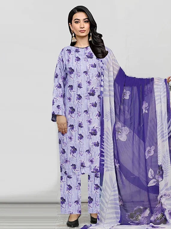 Aswa Noor Printed Linen Collection 2025 by Dur e Fishan (D-06)