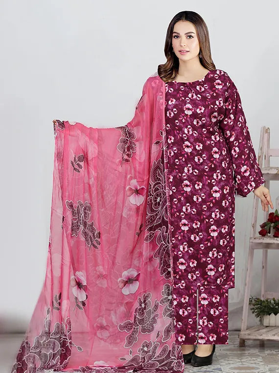 Aswa Noor Printed Linen Collection 2025 by Dur e Fishan (D-08)