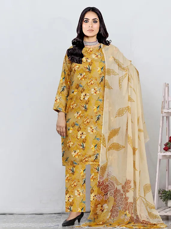 Aswa Noor Printed Linen Collection 2025 by Dur e Fishan (D-09)