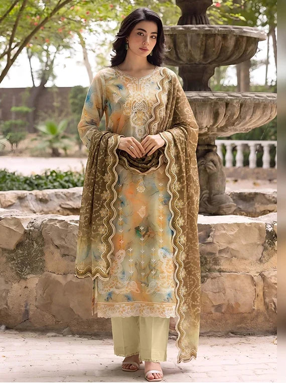 Ayat Embroidered Viscose Boring Unstitched Collection'26 V-3816 (D-10)