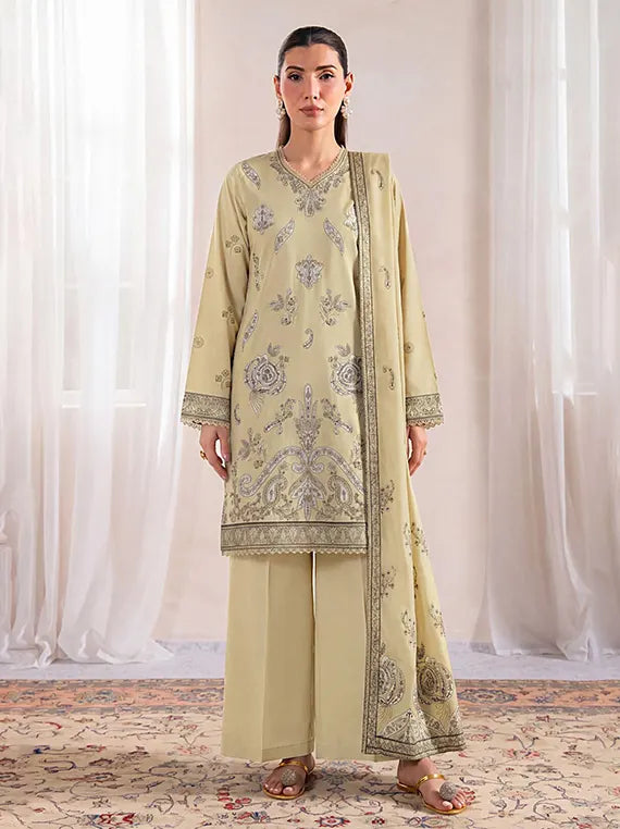 Azure by Fantak Unstitched Lawn Karandi Collection'26 V-549 (D-02)