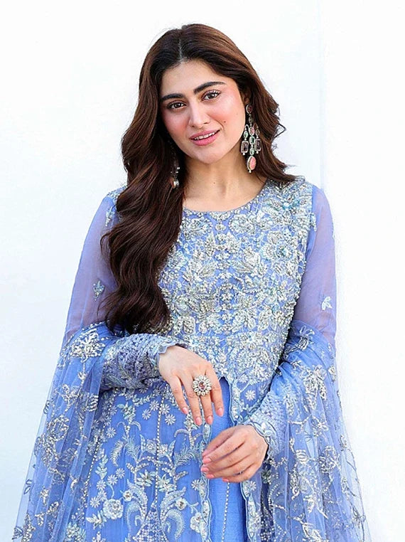 BACHELORETTE CHRONICLES by Mushq Embroidered Unstitched Chiffon'26 (10-Blushing Bride)