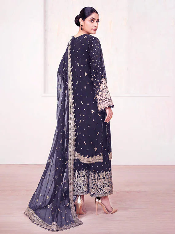BAROQUE Exclusive Embroidered Chiffon Collection 2025 (UF-4038-VIOLET)