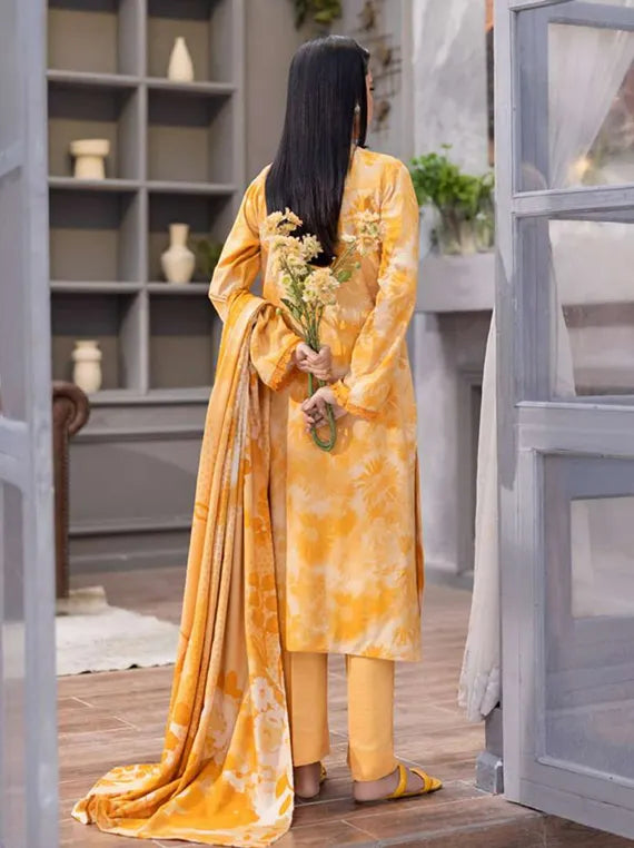 BATIK by Fantak Embroidered Bamboo Slub Collection 2025 (D-07)