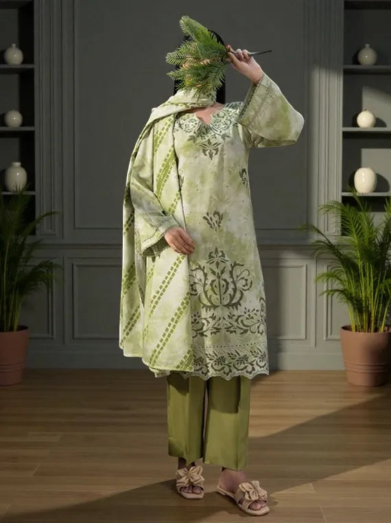 BATIK by Fantak Embroidered Bamboo Slub Collection 2025 (D-10)