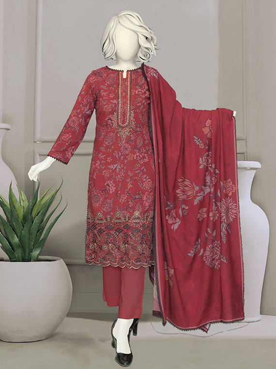 BISMIL Printed Embroidered Dhanak Collection 2025 By ABC (D-02)