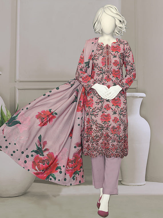 BISMIL Printed Embroidered Dhanak Collection 2025 By ABC (D-04)