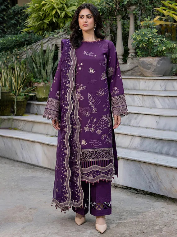 Bahar Embroidered Lawn Collection 2025 By Farasha