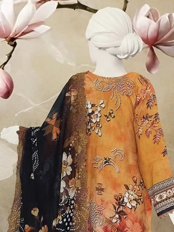 Bano Embroidered Printed Viscose Collection 2025 by ABC (D-04)