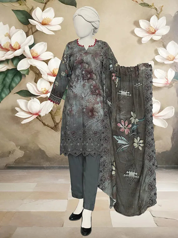 Bano Embroidered Printed Viscose Collection 2025 by ABC (D-05)
