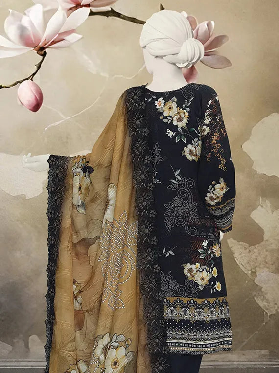 Bano Embroidered Printed Viscose Collection 2025 by ABC (D-07)