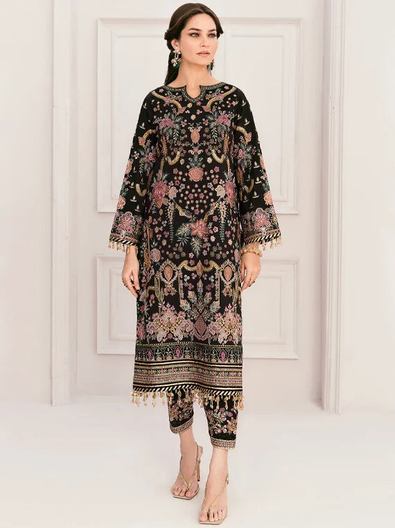 Baroque Chantelle Embroidered Chiffon Collection 2025 (BQU-CH11-D04)