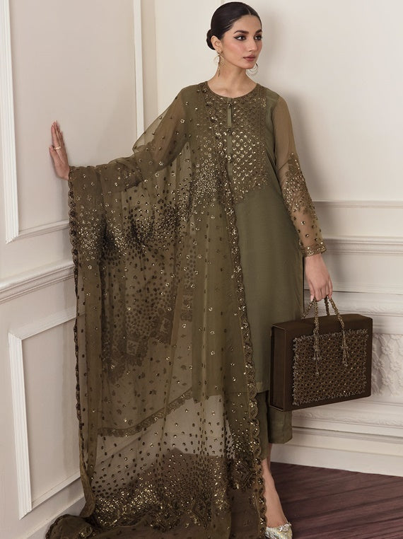 Baroque Embroidered Chiffon Collection 2023 (UF-295)