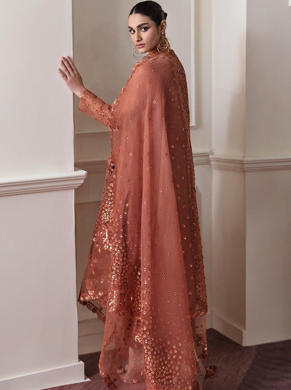 Baroque Embroidered Chiffon Collection 2023 (UF-296)