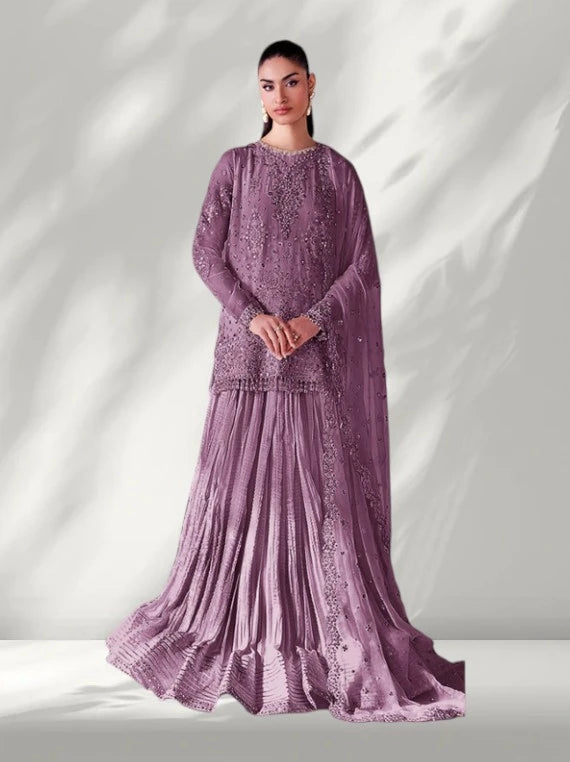 Baroque Embroidered Chiffon Collection 2026 (UF-4140-08)