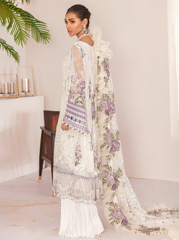 Baroque  Embroidered Fancy Collection (D-03 FLO WHITE)