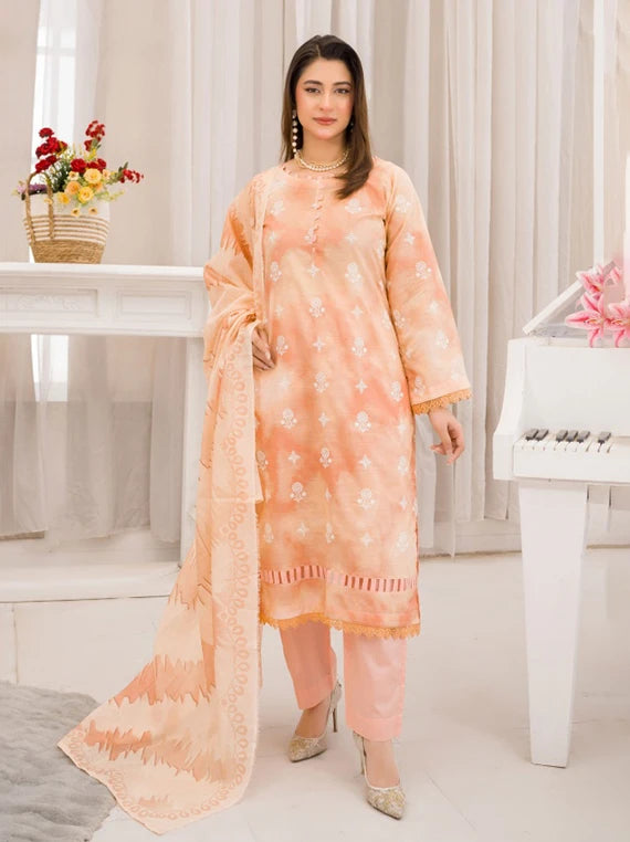 Batik by Abisha Fabrics Slub Lawn Collection 2026 Vol-45 (D-01)