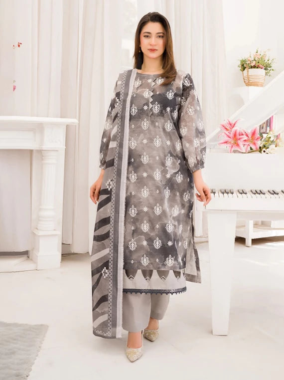 Batik by Abisha Fabrics Slub Lawn Collection 2026 Vol-45 (D-06)