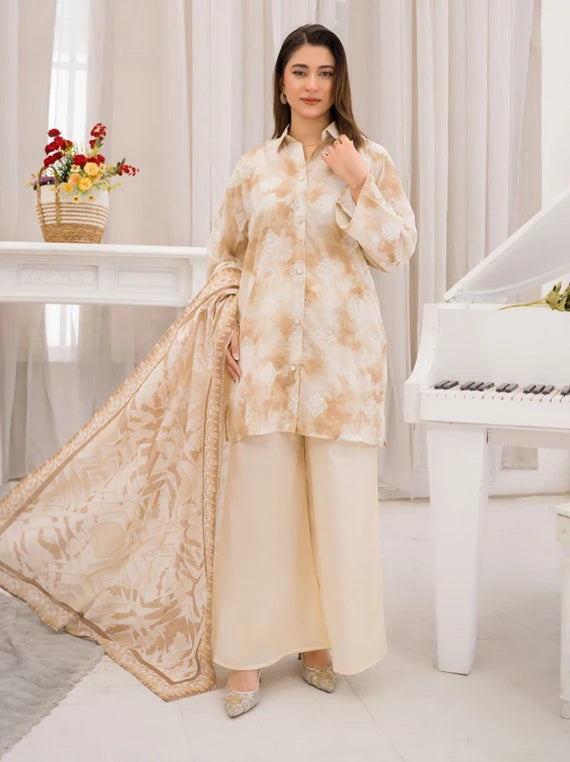 Batik by Abisha Fabrics Slub Lawn Collection 2026 Vol-45 (D-07)