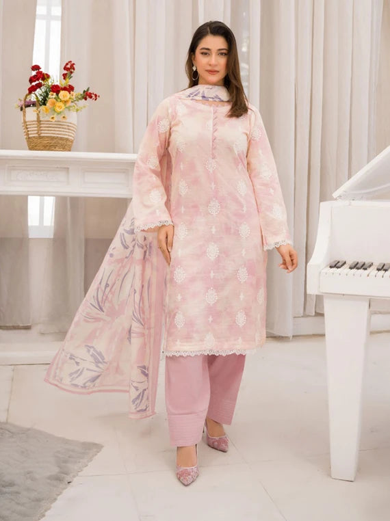 Batik by Abisha Fabrics Slub Lawn Collection 2026 Vol-45 (D-09)