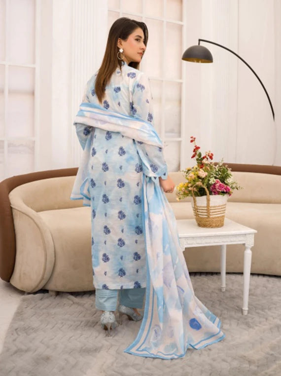Batik by Abisha Fabrics Slub Lawn Collection 2026 Vol-45 (D-10)
