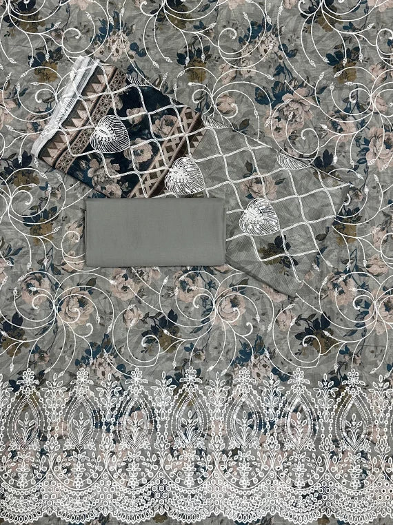 Bella Fancy Embroidered Premium Lawn Edit 2026 Vol-26DA03 (D-01)