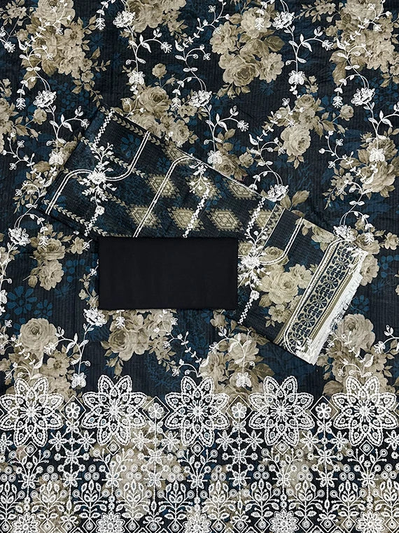 Bella Fancy Embroidered Premium Lawn Edit 2026 Vol-26DA03 (D-02)