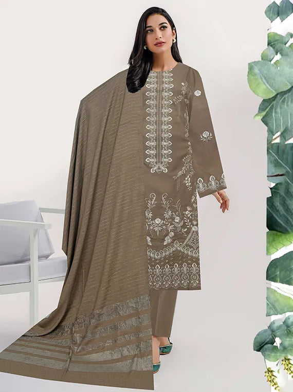 Bin Rashid Embroidered Dhanak Collection 2024 Vol-102 (D-04)