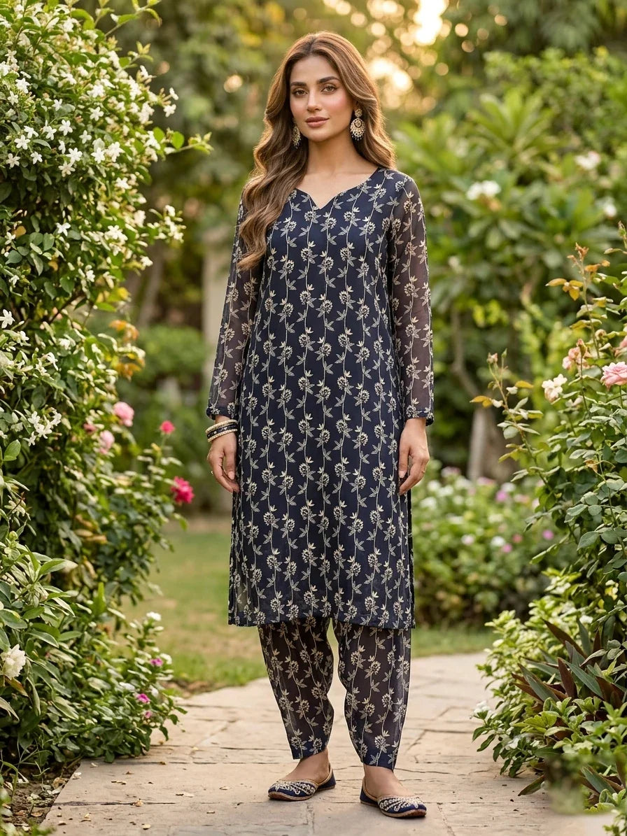 Black And White Printed Lawn Edit 2026 Vol-FA47 (D-11)