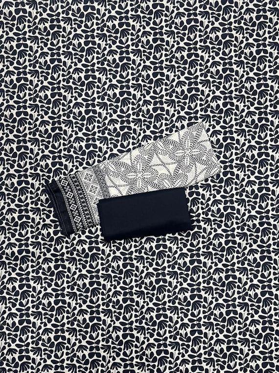 Black and White Printed Lawn Edit 2026 Vol-RL04 (D-02)