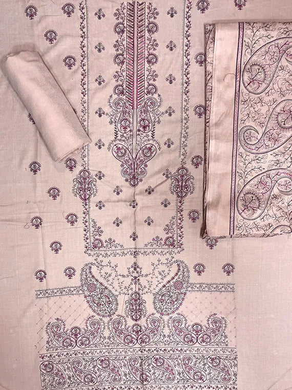 Bloom Embroidered Peach Leather Edit25 Vol-25DR11