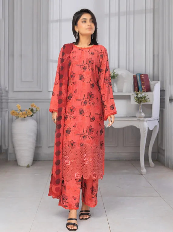 Bloom Embroidered Viscose Doriya Collection 2025 By Fantak (D-01)