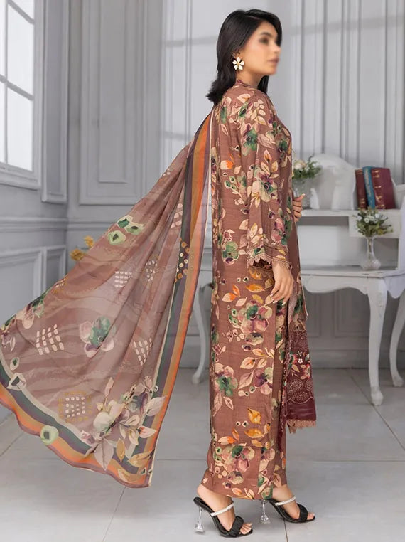 Bloom Embroidered Viscose Doriya Collection 2025 By Fantak (D-02)