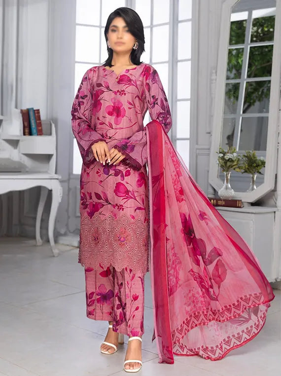 Bloom Embroidered Viscose Doriya Collection 2025 By Fantak (D-04)