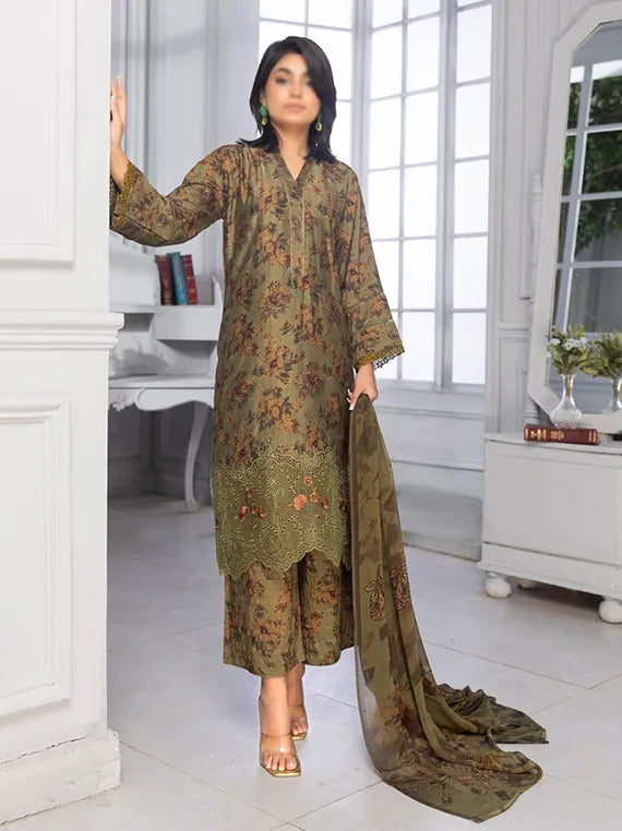 Bloom Embroidered Viscose Doriya Collection 2025 By Fantak (D-05)