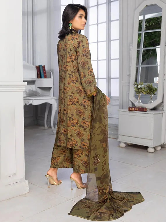 Bloom Embroidered Viscose Doriya Collection 2025 By Fantak (D-05)