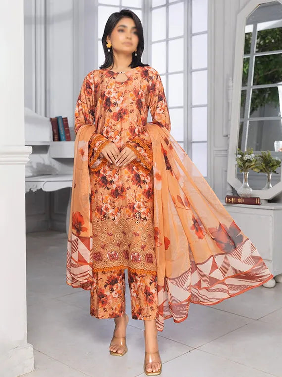 Bloom Embroidered Viscose Doriya Collection 2025 By Fantak (D-06)