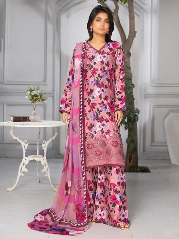 Bloom Embroidered Viscose Doriya Collection 2025 By Fantak (D-07)